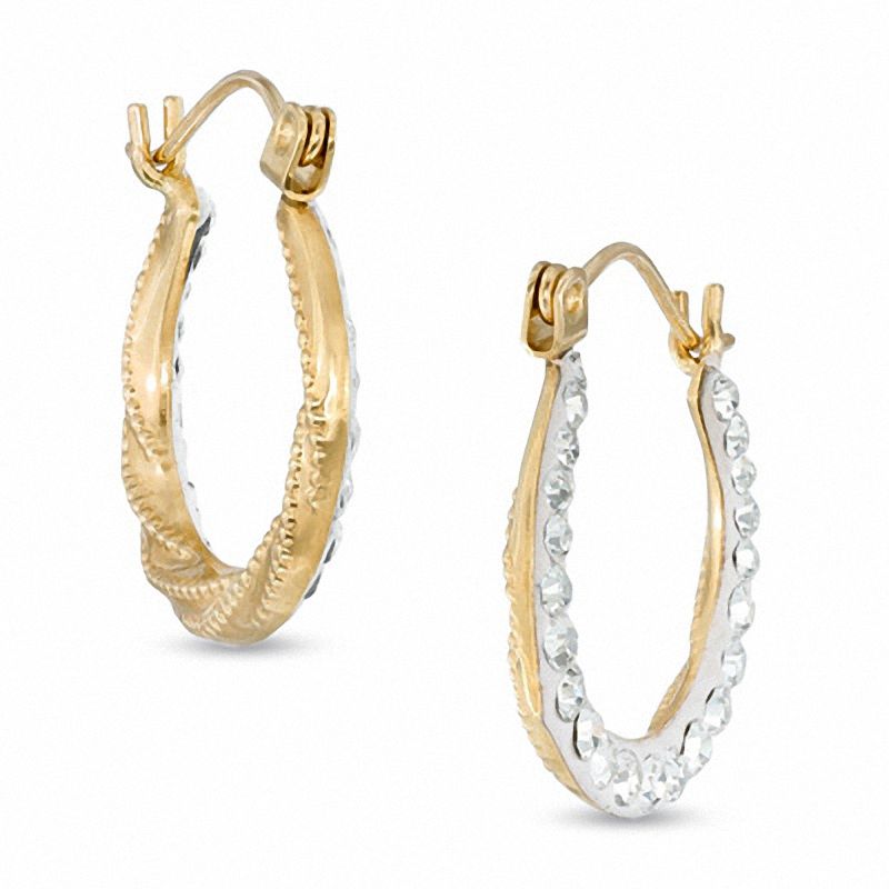 Main Image 1 of 14K Crystal swirl ho