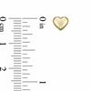 Child's Puffed Heart Stud Earrings in 14K Gold
