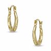 Thumbnail Image 1 of Child's 14K Gold Faceted Hoop Earrings