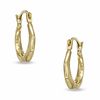 Thumbnail Image 0 of Child's 14K Gold Faceted Hoop Earrings