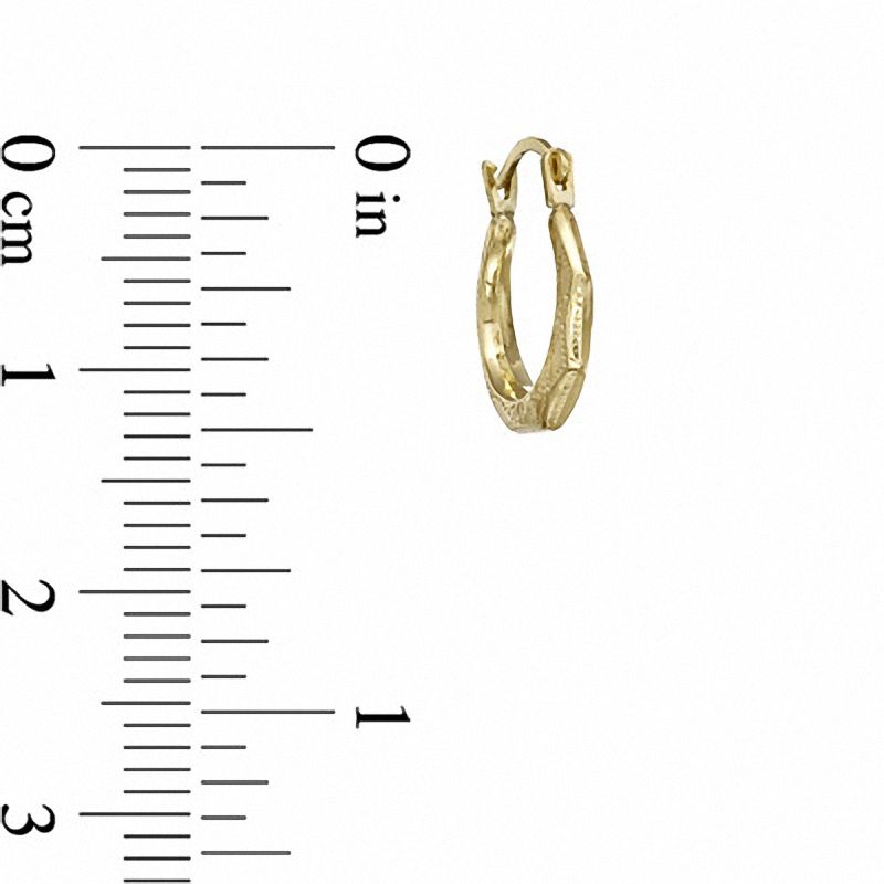 Main Image 2 of Child's 14K Gold Faceted Hoop Earrings