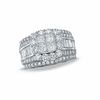 Thumbnail Image 0 of 4 CT. T.W. Composite Princess-Cut Diamond Three Piece Bridal Set in 14K White Gold