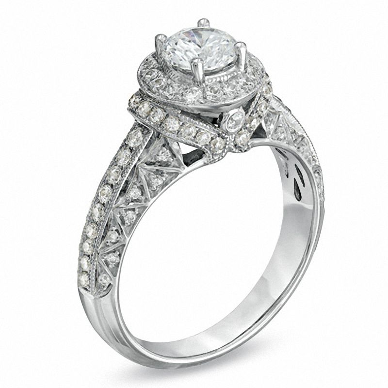 1 CT. T.W. Diamond Engagement Ring in 14K White Gold