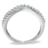 Thumbnail Image 2 of 1/3 CT. T.W. Diamond Pavé Double Twist Contour Band in 14K White Gold