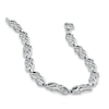 Thumbnail Image 1 of 1/5 CT. T.W. Diamond Double Infinity Bracelet in Sterling Silver