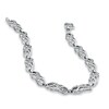 Thumbnail Image 2 of 1/5 CT. T.W. Diamond Double Infinity Bracelet in Sterling Silver
