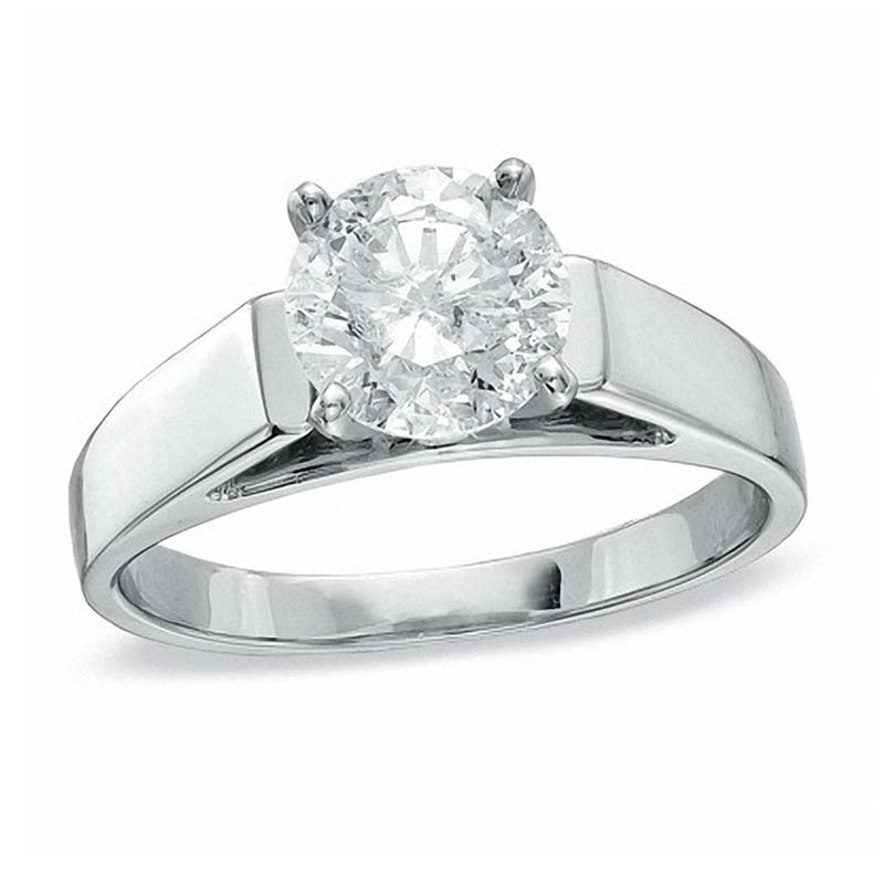 Main Image 1 of 1-1/2 CT. Diamond Solitaire Engagement Ring in 14K White Gold (K/I3)