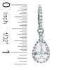 Thumbnail Image 3 of Pear-Shaped White Topaz Frame Pendant and Earrings Set with Lab-Created White Sapphires in Sterling Silver