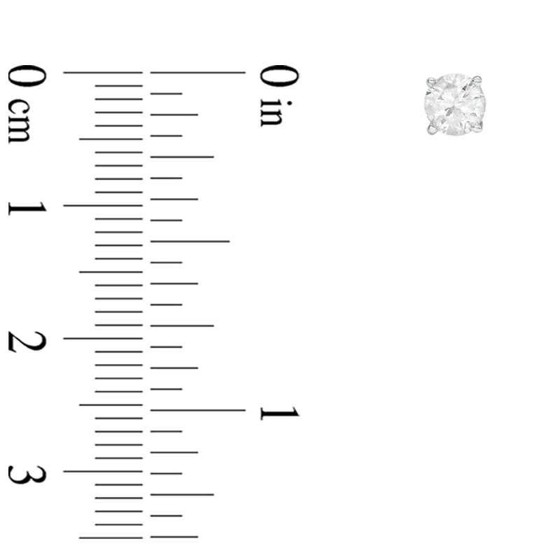 Main Image 2 of 1 CT. T.W. Diamond Solitaire Stud Earrings in 14K White Gold (J/I3)