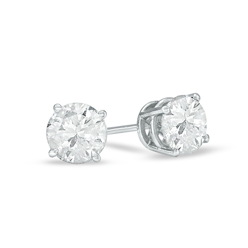 Main Image 1 of 1-1/2 CT. T.W. Diamond Solitaire Stud Earrings in 14K White Gold (J/I3)