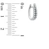 Thumbnail Image 2 of 1/5 CT. T.W. Diamond Double Row Prong Hoop Earrings in 14K White Gold