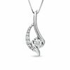 Thumbnail Image 1 of Sirena™ 3/8 CT. T.W. Diamond Loop Pendant in 14K White Gold