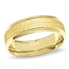 Thumbnail Image 1 of 7.0mm Double Hammered Wedding Band in 14K Two-Tone Gold
