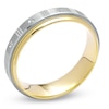 Thumbnail Image 2 of 6.0mm Three Stripe with Dot Wedding Band in 14K Two-Tone Gold