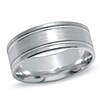 Thumbnail Image 1 of 7.0mm Brushed Double Stripe Wedding Band in 14K White Gold