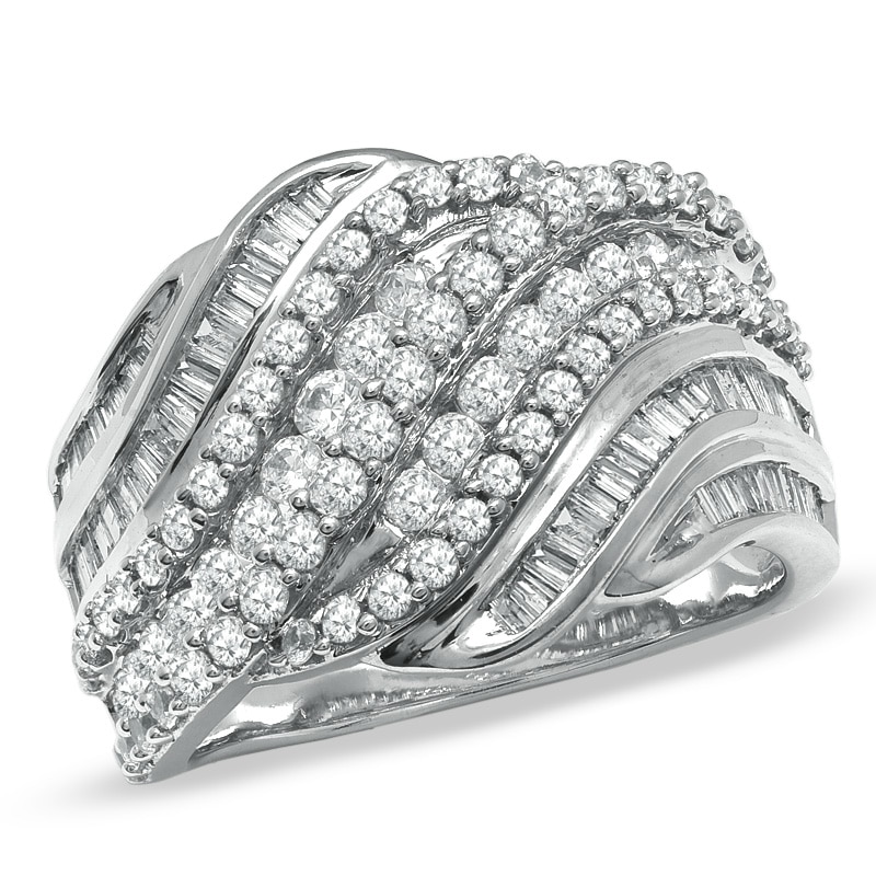 2 CT. T.W. Diamond Fashion Ring in 14K White Gold