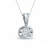 Thumbnail Image 1 of 0.20 CT. Certified Canadian Diamond Solitaire Tension Pendant in 14K White Gold (I/I2) - 17''