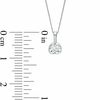 Thumbnail Image 2 of 0.20 CT. Certified Canadian Diamond Solitaire Tension Pendant in 14K White Gold (I/I2) - 17''