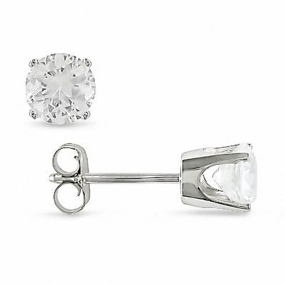 Zales white sapphire on sale earrings