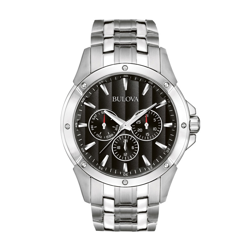Main Image 1 of Men's Bulova Classic Chronograph Watch with Black Dial (Model: 96C107)