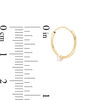 Thumbnail Image 1 of Child's Cubic Zirconia Solitaire Hoop Earrings in 14K Gold