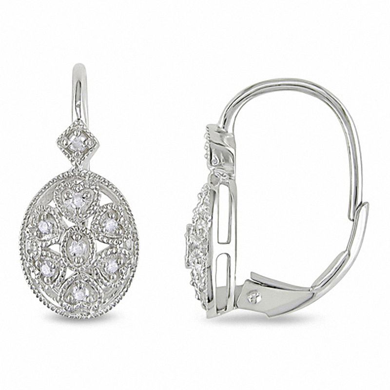 Zales leverback cheap diamond earrings