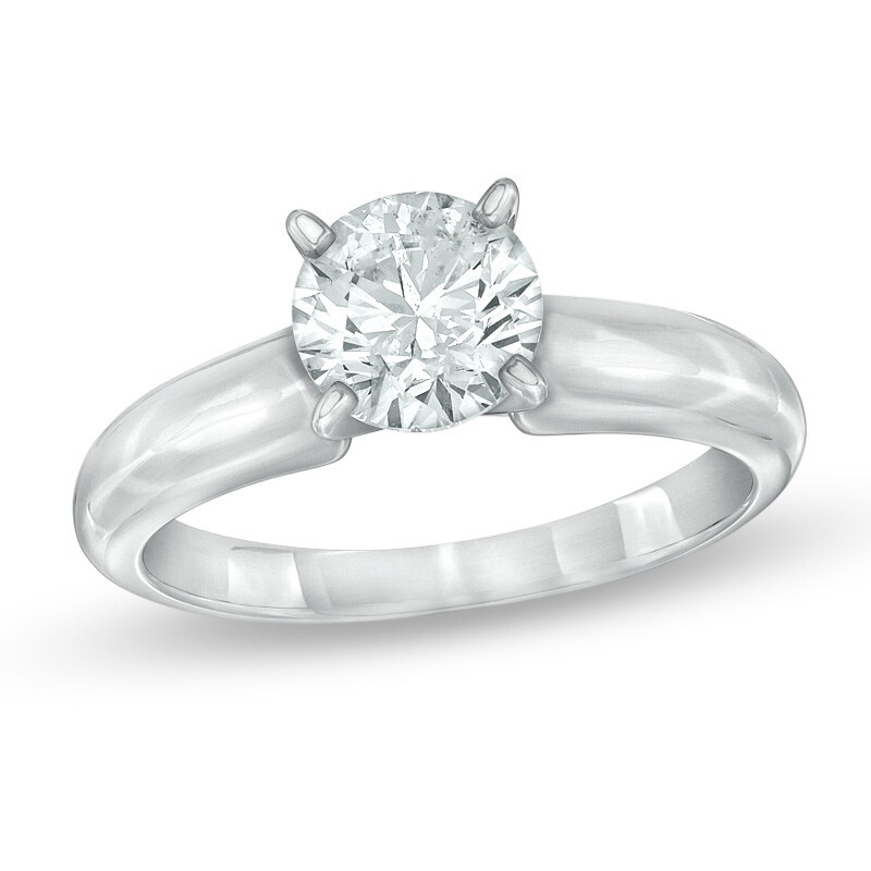 1-1/5 CT. Certified Canadian Diamond Solitaire Engagement Ring in 14K White Gold (I/I1)