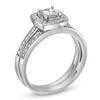 Thumbnail Image 2 of 3/4 CT. T.W. Princess-Cut Diamond Framed Bridal Set in 14K White Gold