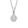 Thumbnail Image 1 of 1/4 CT. T.W. Diamond Round Frame Pendant in 10K White Gold
