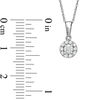 Thumbnail Image 2 of 1/4 CT. T.W. Diamond Round Frame Pendant in 10K White Gold