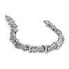 Thumbnail Image 1 of 1 CT. T.W. Princess-Cut Diamond Swirl Line Bracelet in Sterling Silver