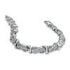 Thumbnail Image 2 of 1 CT. T.W. Princess-Cut Diamond Swirl Line Bracelet in Sterling Silver
