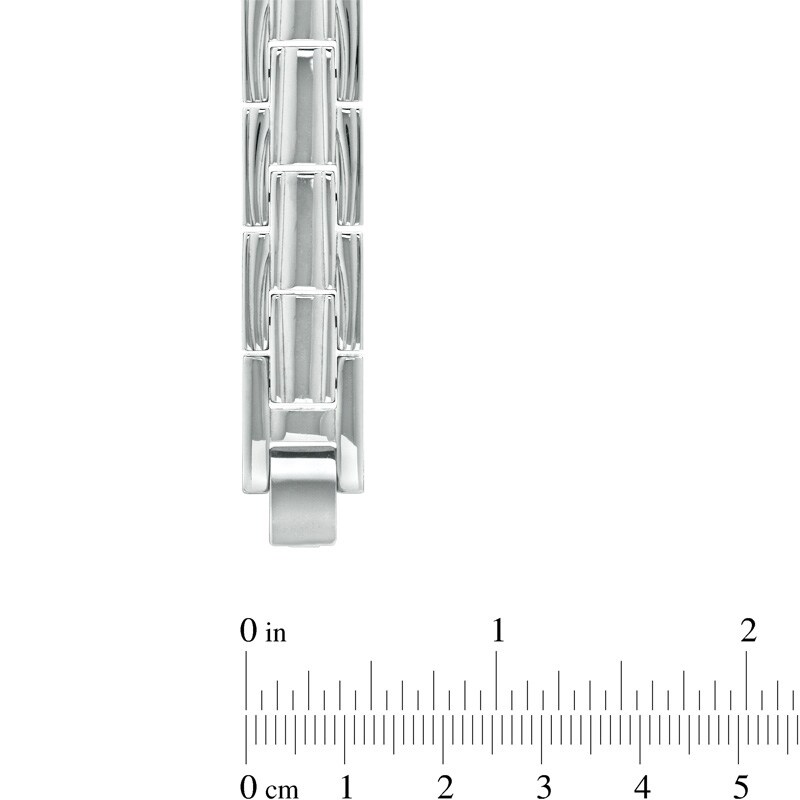 Main Image 3 of Diamond Accent ID Bracelet in Two-Tone Stainless Steel - 8.5"