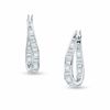 Thumbnail Image 0 of 1/4 CT. T.W. Baguette Diamond Inside-Out Hoop Earrings in 14K White Gold