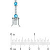 Thumbnail Image 2 of Swiss Blue Topaz and White Topaz Bracelet in Sterling Silver - 7.25"