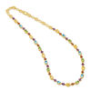 Thumbnail Image 2 of Multi Semi-Precious Gemstone Necklace in Sterling Silver with 14K Gold Plate