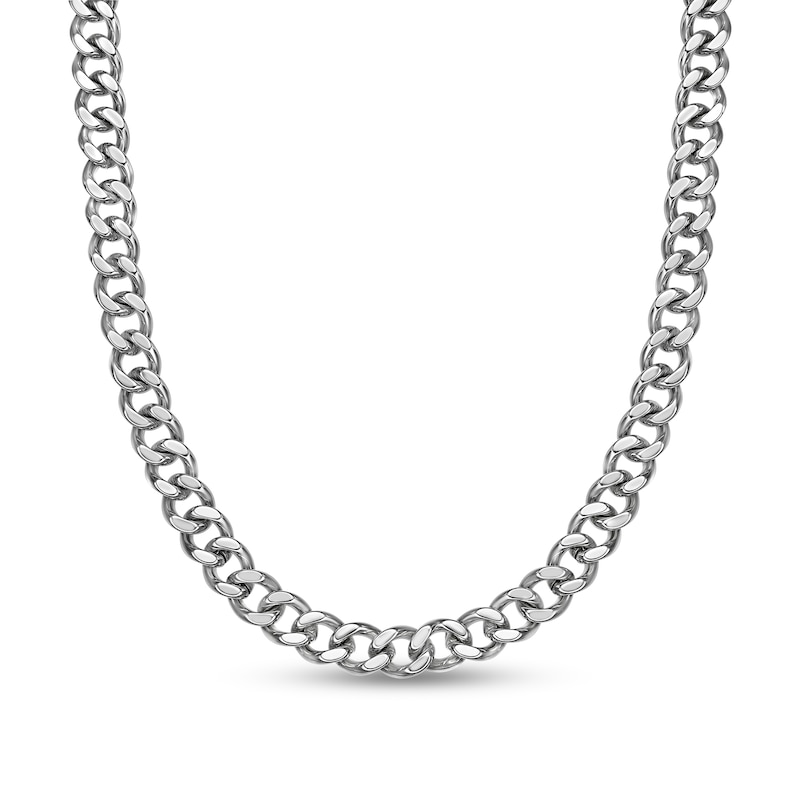 Men's 12.0mm Curb Chain Necklace in Stainless Steel - 22