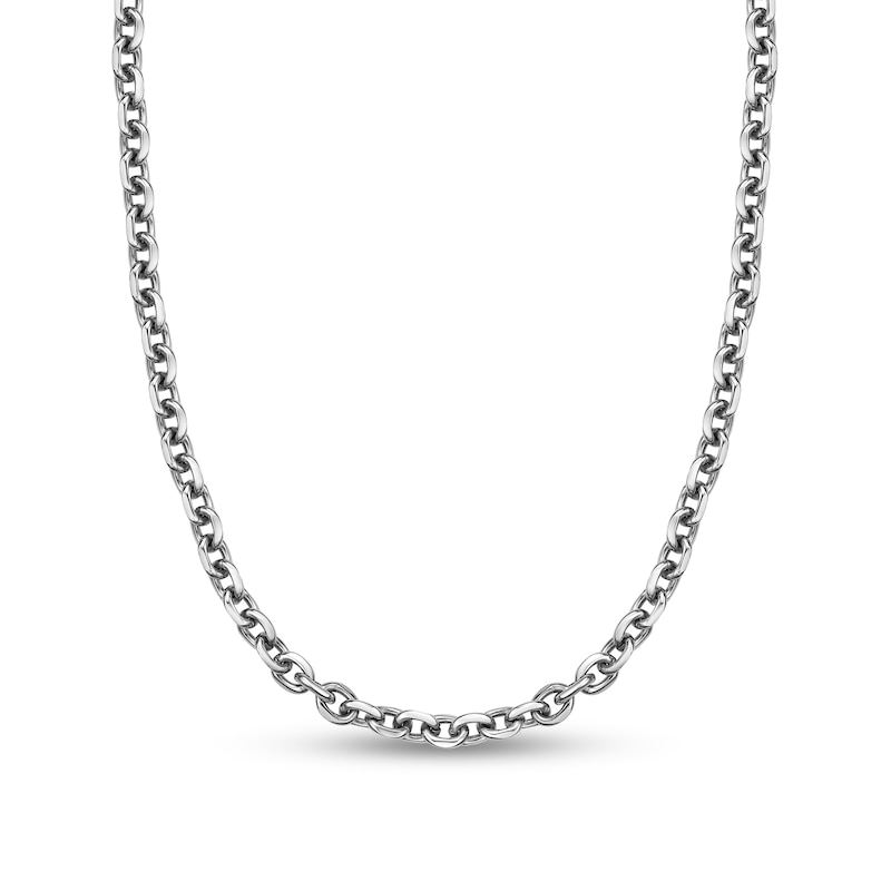 Main Image 1 of Men's 7.5mm Link Necklace in Stainless Steel - 22"