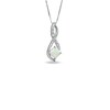 Thumbnail Image 1 of 7.0mm Cushion-Cut Lab-Created Opal and Diamond Accent Pendant in Sterling Silver