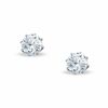 7.0mm Lab-Created White Sapphire Stud Earrings in Sterling Silver