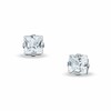 Thumbnail Image 1 of 7.0mm Princess-Cut Lab-Created White Sapphire Stud Earrings in Sterling Silver