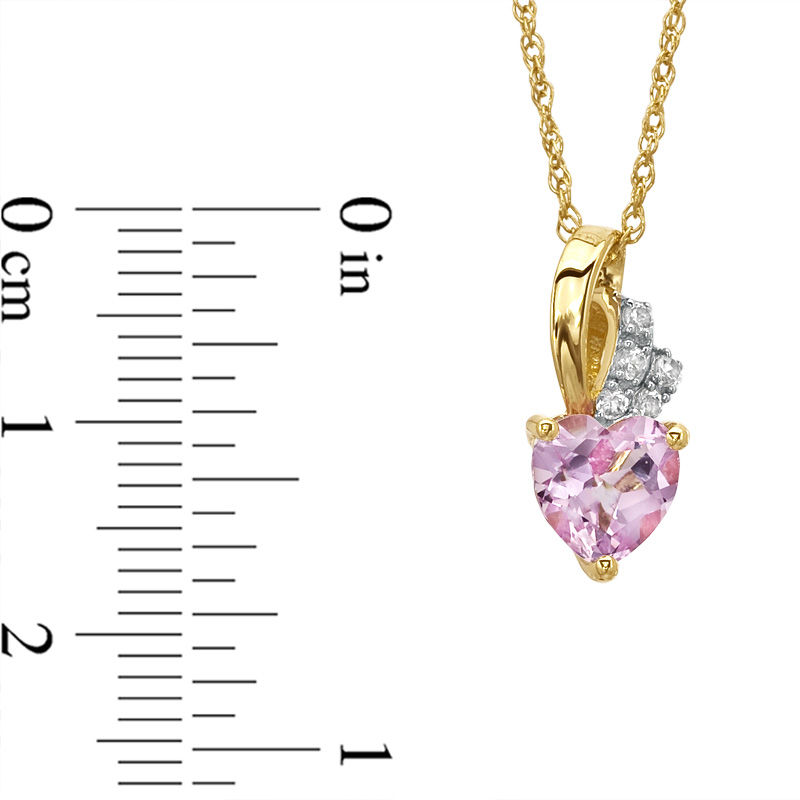 Heart-Shaped Lab-Created Pink and White Sapphire Pendant and Earrings Set in Sterling Silver with 14K Gold Plate