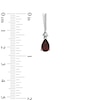 Thumbnail Image 2 of Pear-Shaped Garnet and Diamond Accent Drop Pendant and Earrings Set in Sterling Silver
