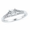 Thumbnail Image 1 of 1/20 CT. T.W. Diamond "V" Split Shank Promise Ring in 10K White Gold
