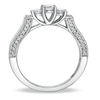 Thumbnail Image 1 of 1/2 CT. T.W. Diamond Three Stone Band in 10K White Gold