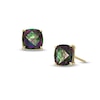 Thumbnail Image 1 of 8.0mm Cushion-Cut Mystic Fire® Topaz Stud Earrings in 14K Gold
