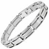 Thumbnail Image 0 of Men's 1/2 CT. T.W. Diamond Link Bracelet in Stainless Steel - 8.25"
