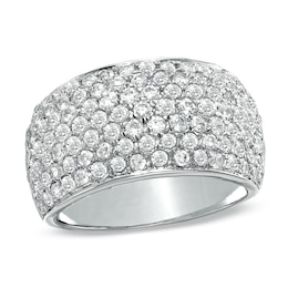 2 CT. T.W. Diamond Multi-Row Band in 10K White Gold