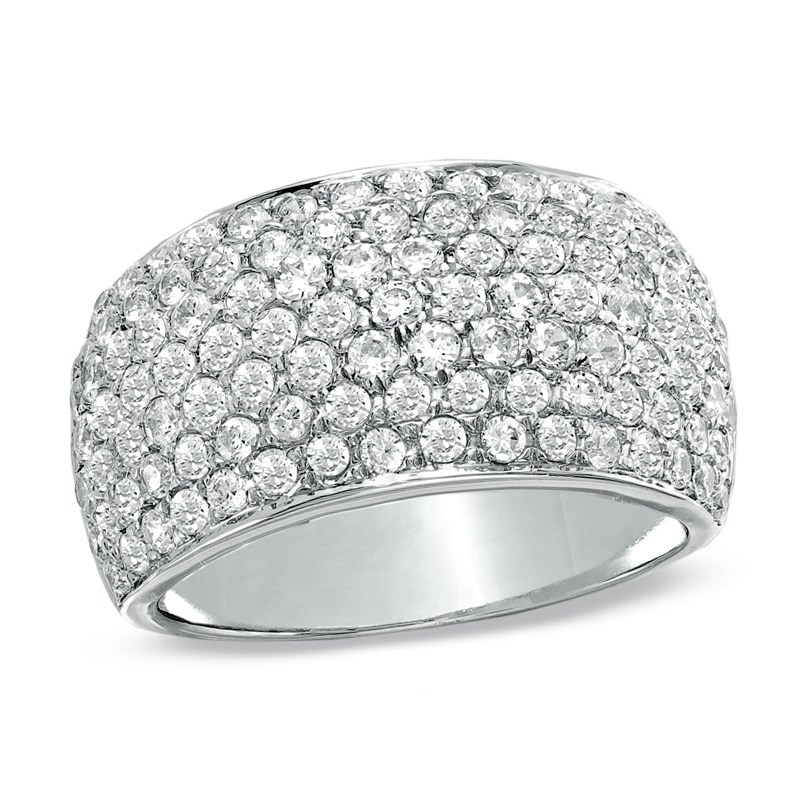 Main Image 1 of 2 CT. T.W. Diamond Multi-Row Band in 10K White Gold