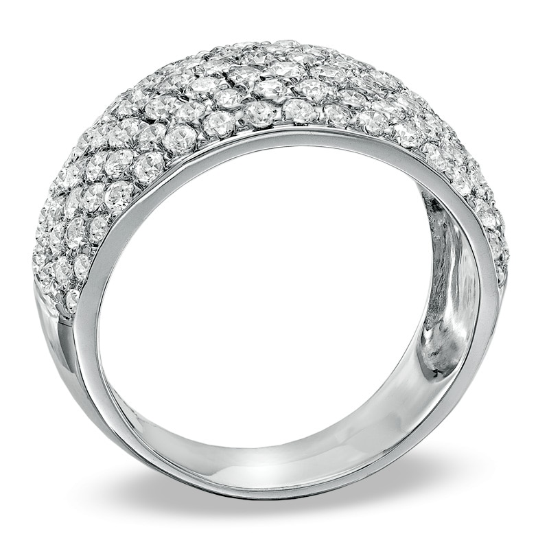Main Image 2 of 2 CT. T.W. Diamond Multi-Row Band in 10K White Gold